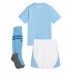 Manchester City Heimtrikotsatz Kinder 2023-24 Kurzarm (+ Kurze Hosen)